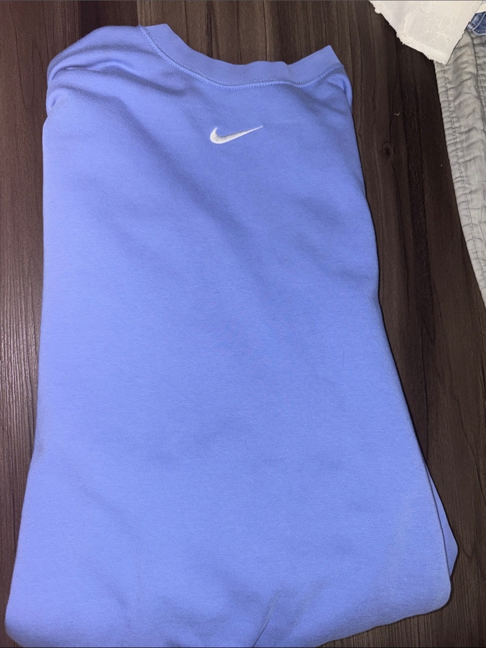 Nike Periwinkle Crewneck Sweatshirt with White Swoosh